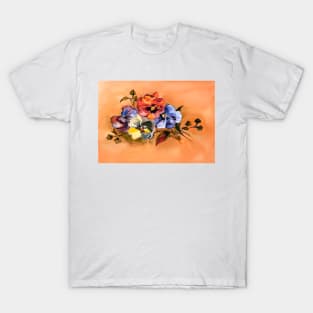 Pansies, violas, forget-me-nots T-Shirt